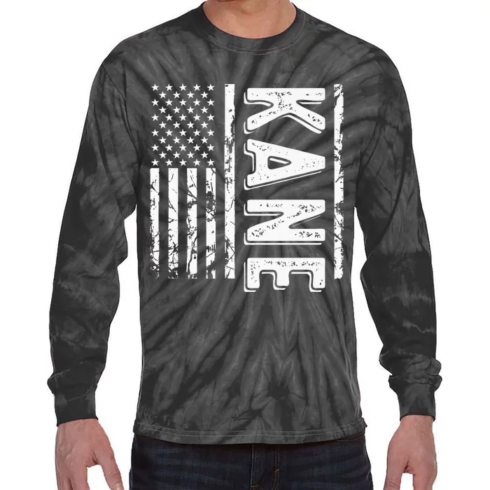 Kane Last Name Funny Surname Team Kane Family Tie-Dye Long Sleeve Shirt