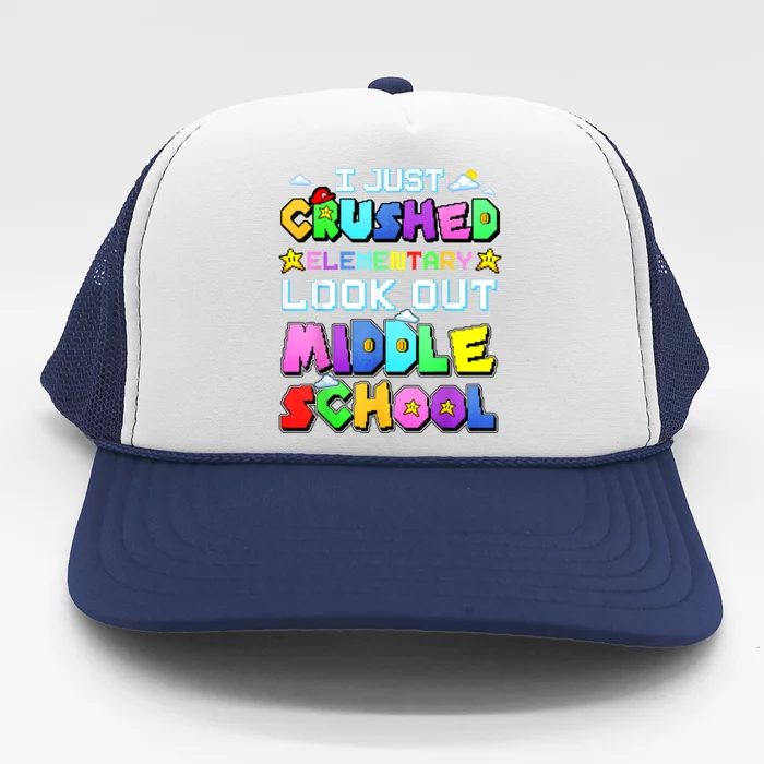 Kids Look Out Middle School Funny Gamer Back To School Trucker Hat