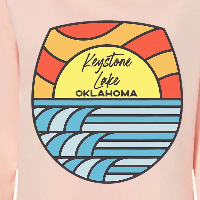 Keystone Lake Oklahoma Ok Sunset Vacation Souvenir Womens California Wash Sweatshirt