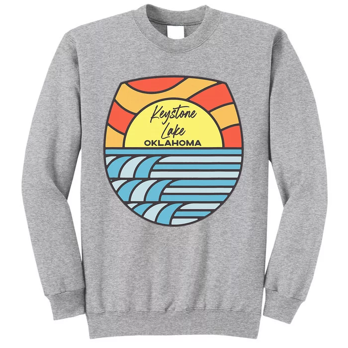 Keystone Lake Oklahoma Ok Sunset Vacation Souvenir Tall Sweatshirt