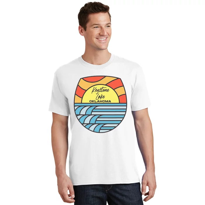 Keystone Lake Oklahoma Ok Sunset Vacation Souvenir T-Shirt