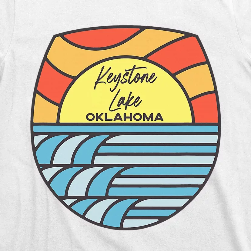 Keystone Lake Oklahoma Ok Sunset Vacation Souvenir T-Shirt