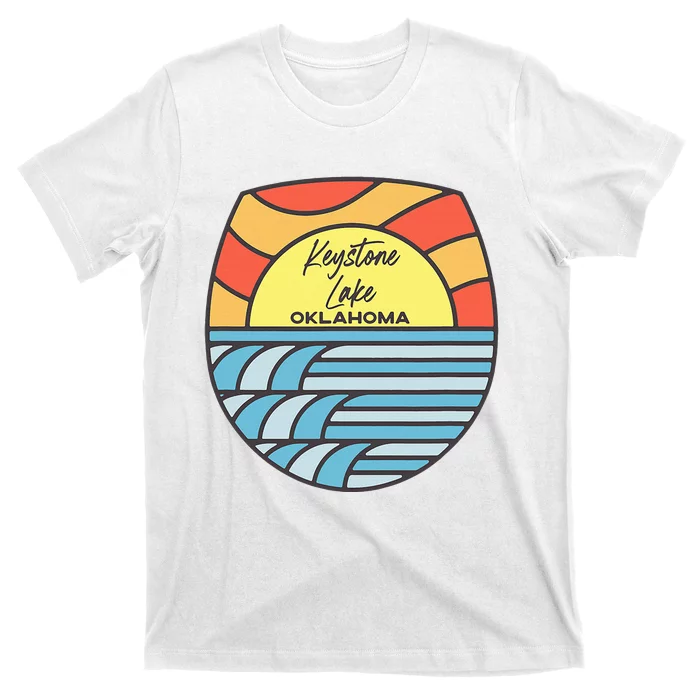 Keystone Lake Oklahoma Ok Sunset Vacation Souvenir T-Shirt