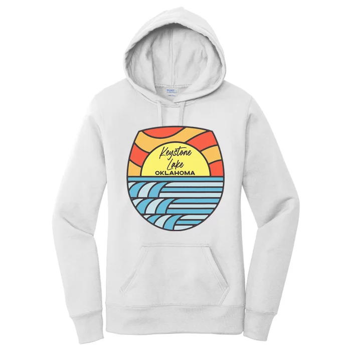 Keystone Lake Oklahoma Ok Sunset Vacation Souvenir Women's Pullover Hoodie