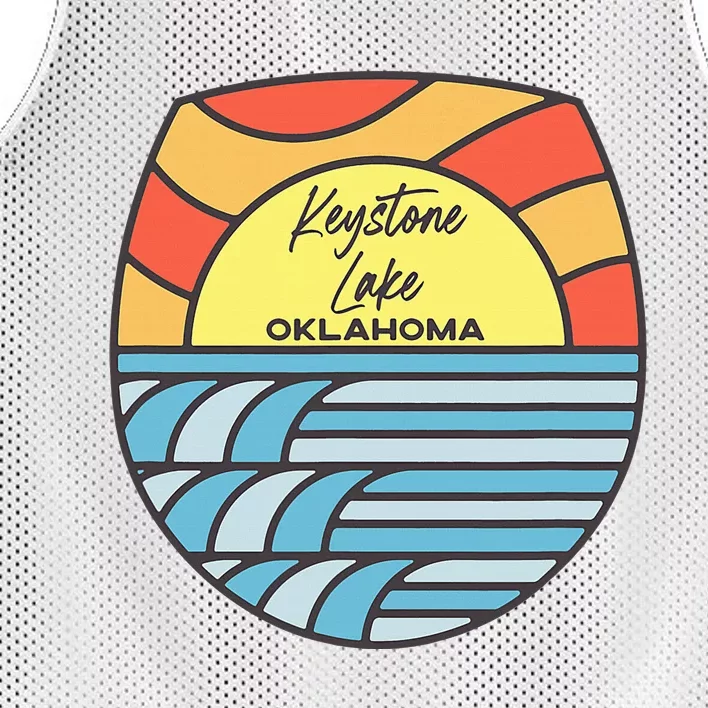 Keystone Lake Oklahoma Ok Sunset Vacation Souvenir Mesh Reversible Basketball Jersey Tank