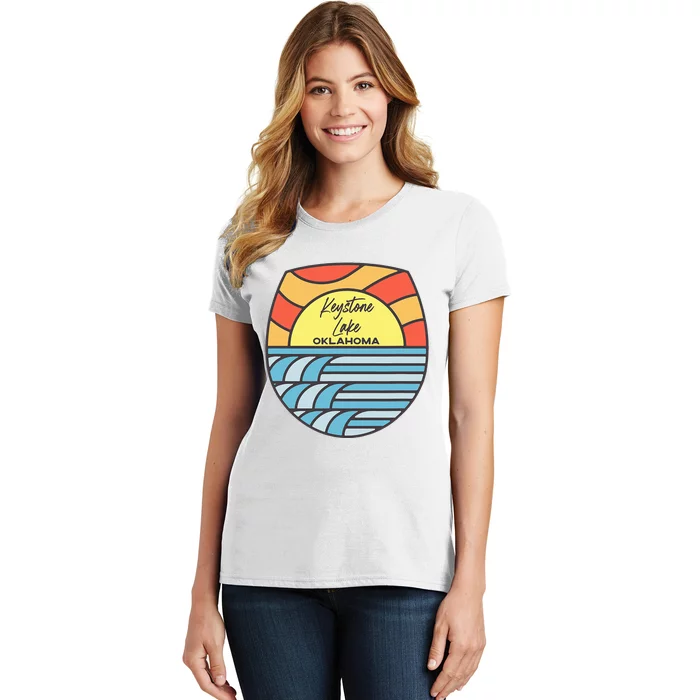 Keystone Lake Oklahoma Ok Sunset Vacation Souvenir Women's T-Shirt