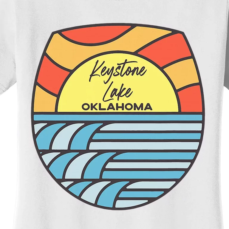 Keystone Lake Oklahoma Ok Sunset Vacation Souvenir Women's T-Shirt