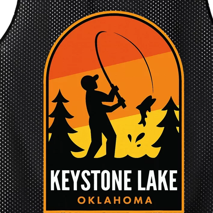 Keystone Lake Oklahoma Fishing Mesh Reversible Basketball Jersey Tank