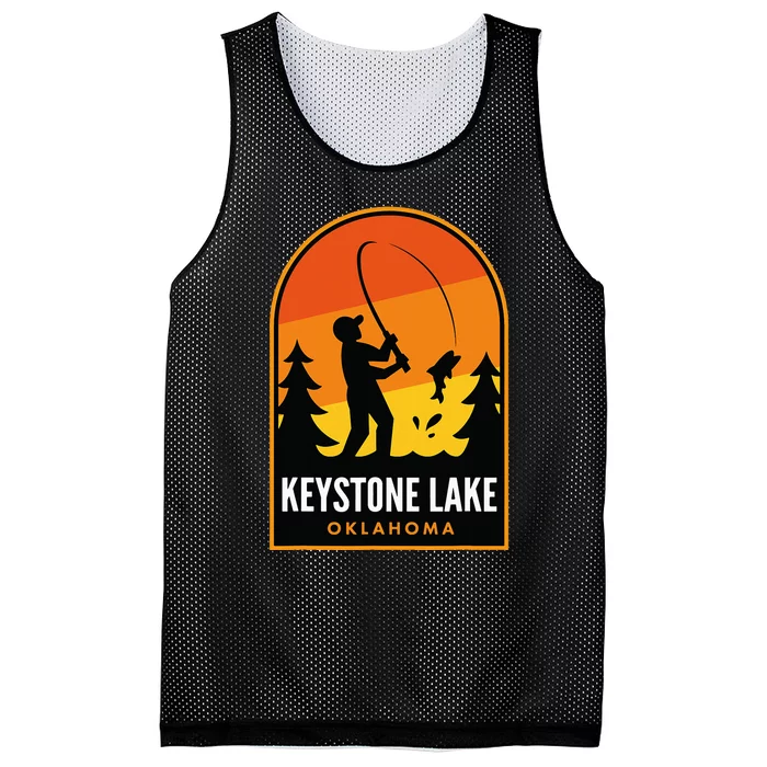 Keystone Lake Oklahoma Fishing Mesh Reversible Basketball Jersey Tank