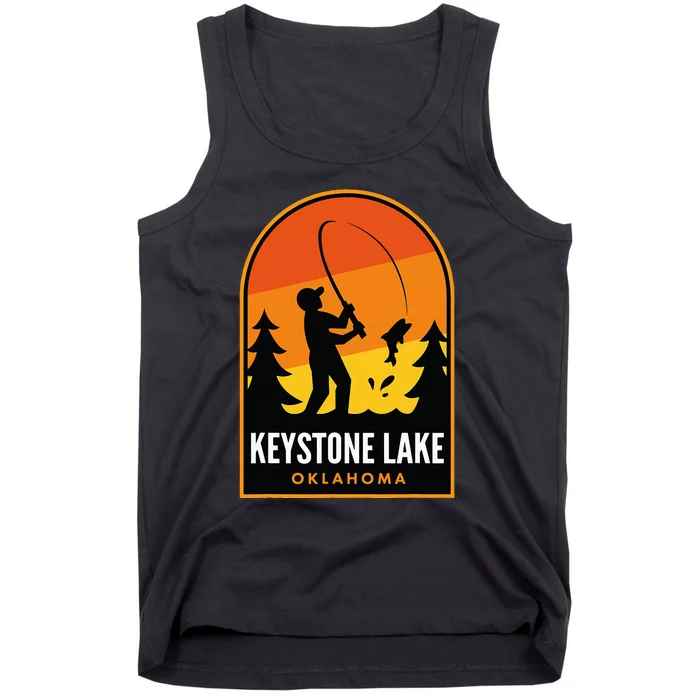 Keystone Lake Oklahoma Fishing Tank Top