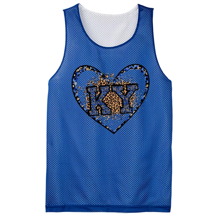 Kentucky Leopard Print KY Pride Kentucky Girl Cute State Mesh Reversible Basketball Jersey Tank