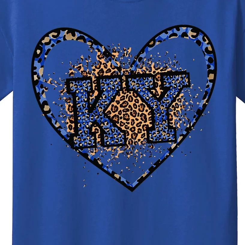 Kentucky Leopard Print KY Pride Kentucky Girl Cute State Kids T-Shirt