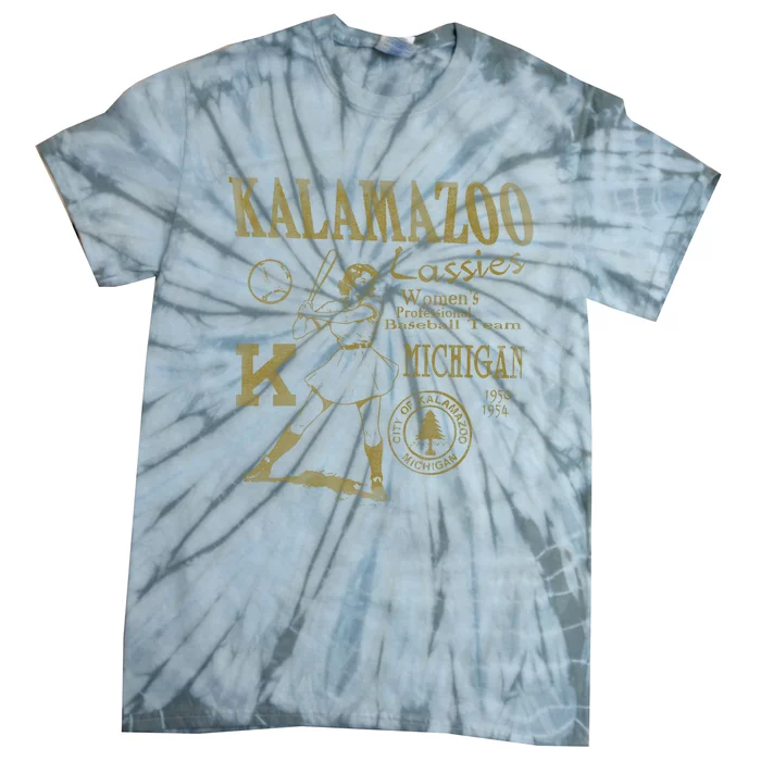 Kalamazoo Lassies Professional Women Baseball Team Tie-Dye T-Shirt