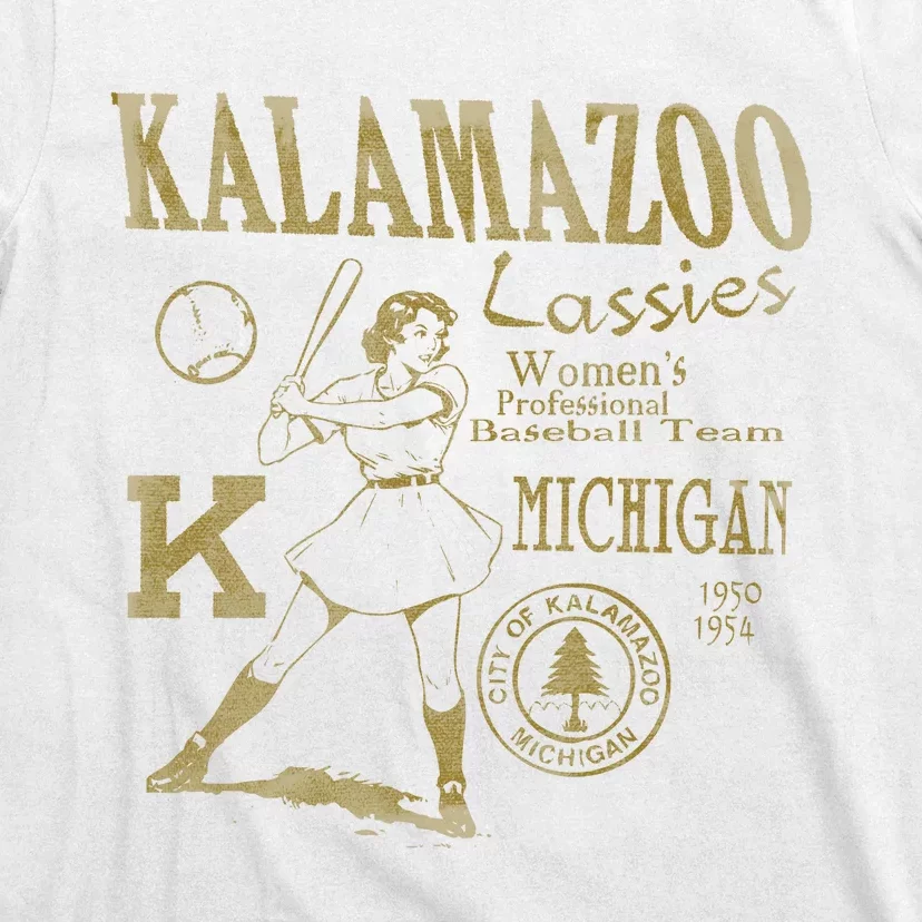 Kalamazoo Lassies Professional Women Baseball Team T-Shirt