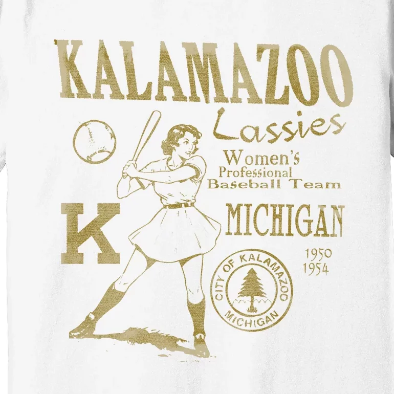 Kalamazoo Lassies Professional Women Baseball Team Premium T-Shirt