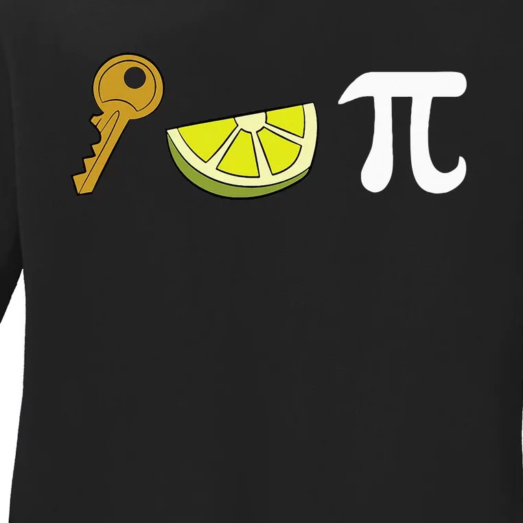 Key Lime Pie Dessert Food Pun Key Lime Pie Ladies Long Sleeve Shirt