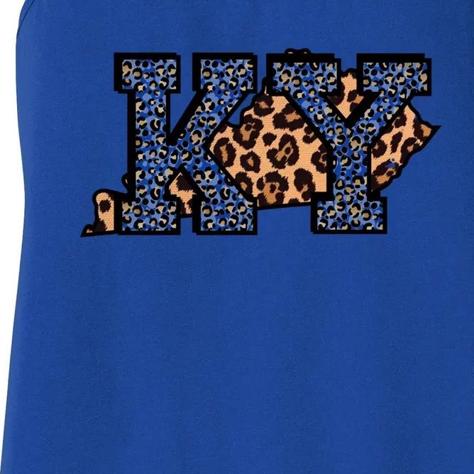 Kentucky Leopard Print Ky Pride Kentucky Cute State Gift Women's Racerback Tank