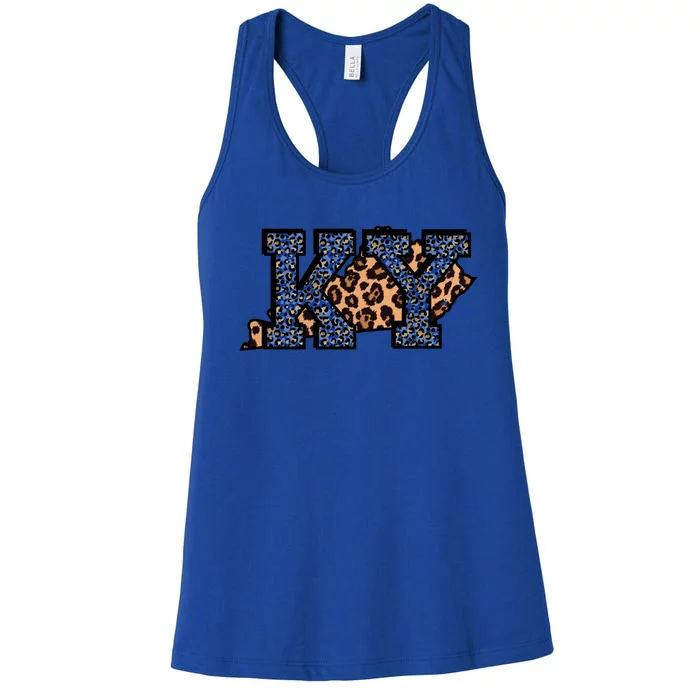 Kentucky Leopard Print Ky Pride Kentucky Cute State Gift Women's Racerback Tank