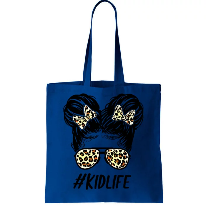 Kidlife Leopard Print #Momlife Mama Mimi Mommy Mother Day Gift Tote Bag