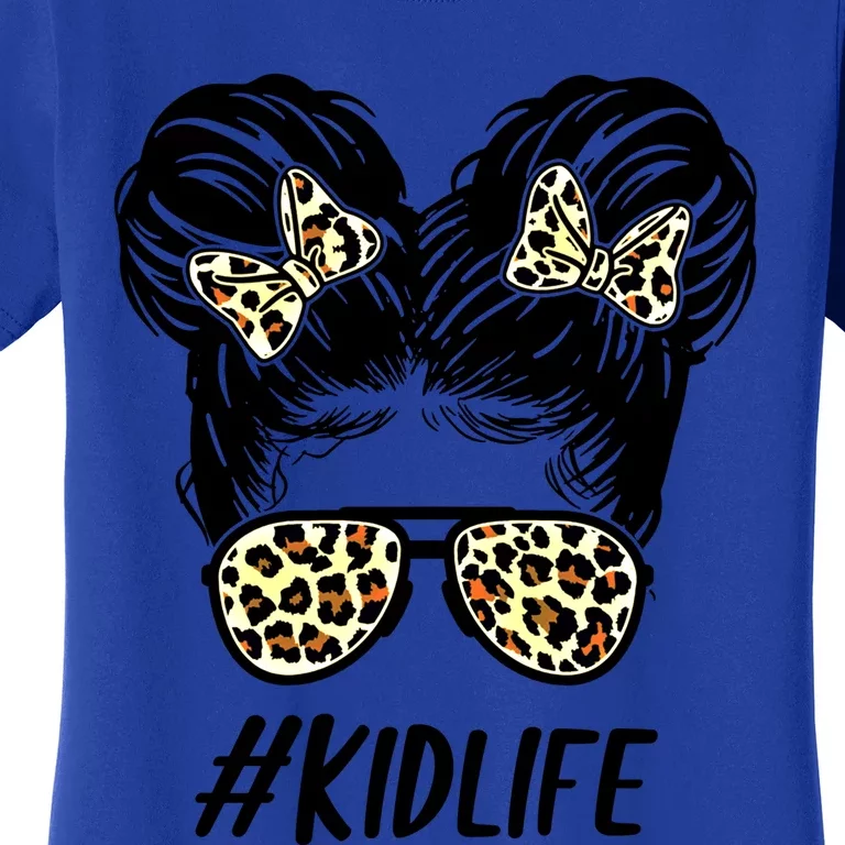 Kidlife Leopard Print #Momlife Mama Mimi Mommy Mother Day Gift Women's T-Shirt