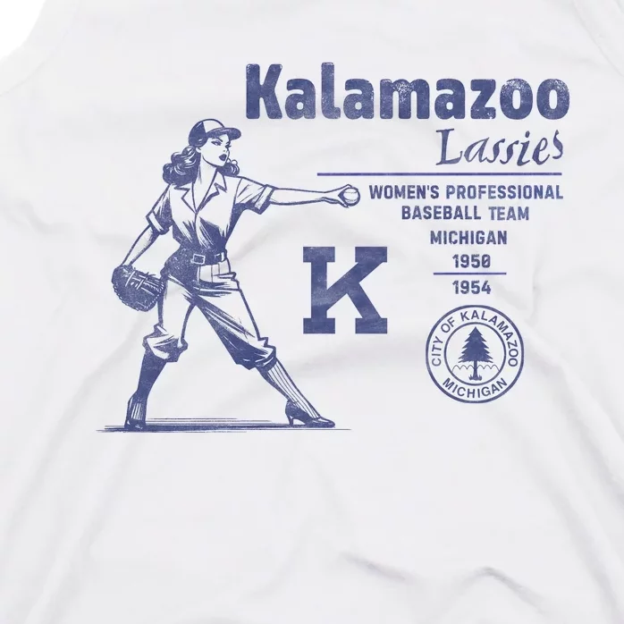 Kalamazoo Lassies Professional Women Baseball Team Tank Top