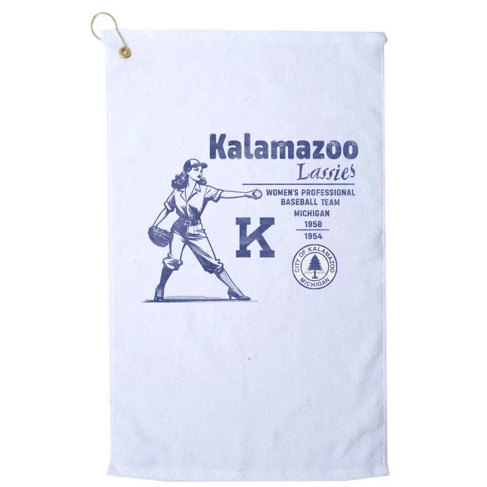 Kalamazoo Lassies Professional Women Baseball Team Platinum Collection Golf Towel