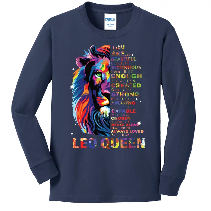 Ki Leo Queen Christian Bible Verse Costume Girl Kids Long Sleeve Shirt