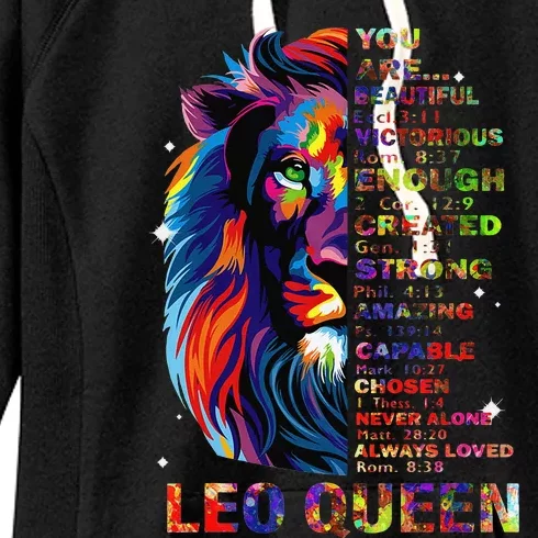 Ki Leo Queen Christian Bible Verse Costume Women's Fleece Hoodie