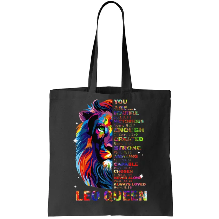 Ki Leo Queen Christian Bible Verse Costume Tote Bag