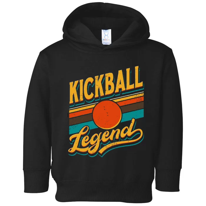 Kickball Legend Retro Kick Ball Player Toddler Hoodie