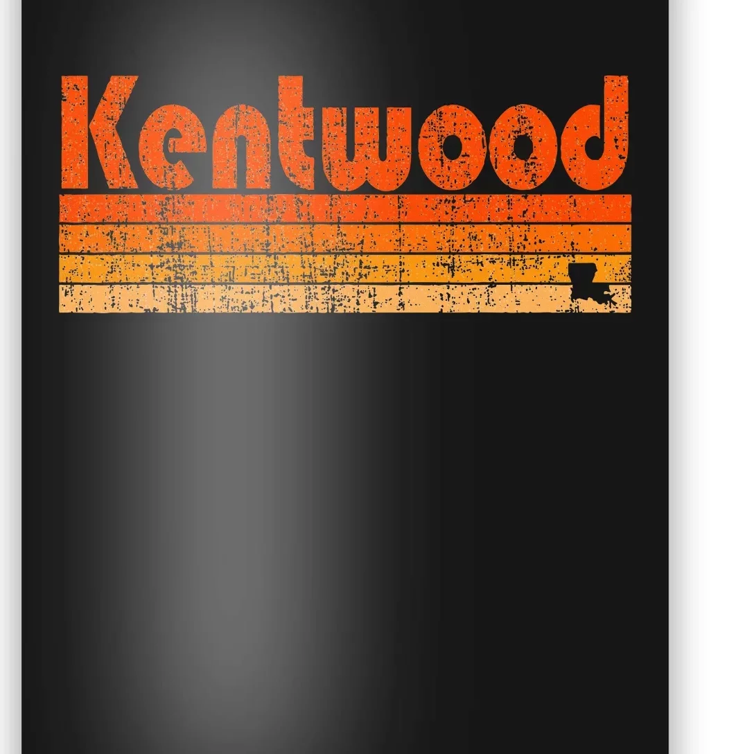 Kentwood Louisiana Retro 80s Style Poster