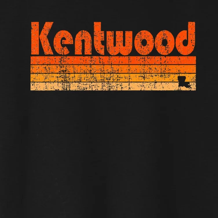 Kentwood Louisiana Retro 80s Style Women's Crop Top Tee