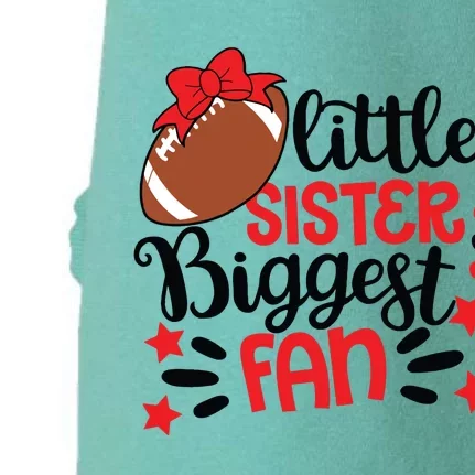 Kids Little Sister Biggest Fan Football Fan Game Day Game Season Doggie 3-End Fleece Hoodie