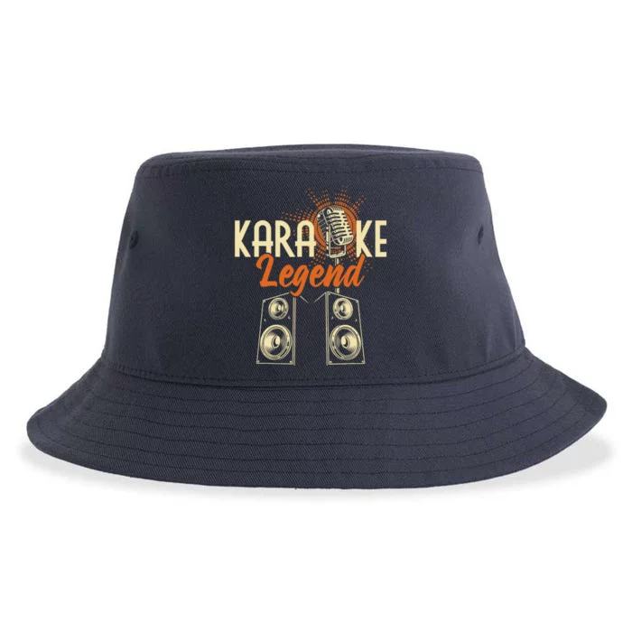 Karaoke Legend - Sing Music Bar Singer Singing Music Lover Sustainable Bucket Hat