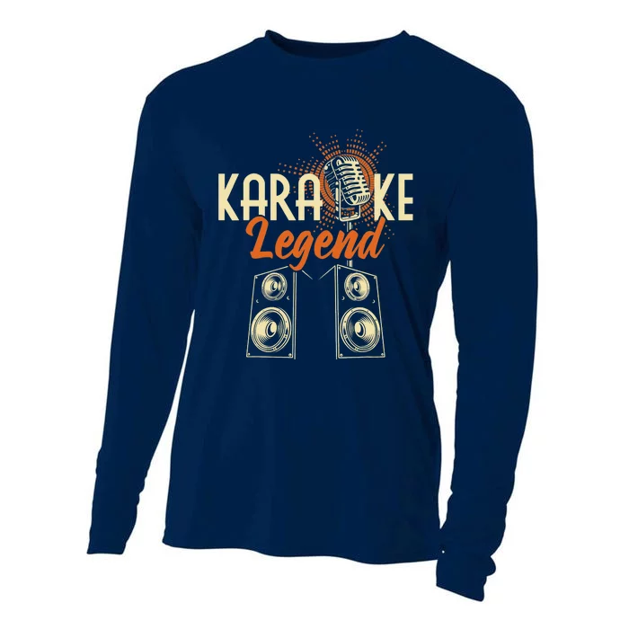 Karaoke Legend - Sing Music Bar Singer Singing Music Lover Cooling Performance Long Sleeve Crew