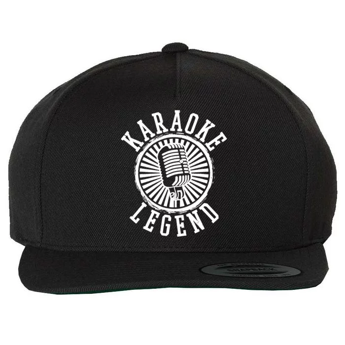 Karaoke Legend Singing Microphone Party Singer Gift Wool Snapback Cap