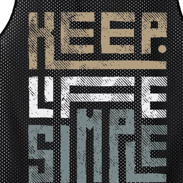 Keep Life Simple Mesh Reversible Basketball Jersey Tank