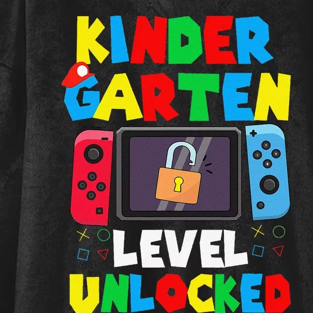 Kindergarten Level Unlocked Back To School First Day Gamer Gift Hooded Wearable Blanket