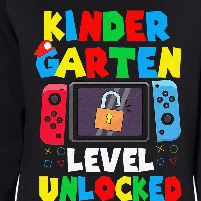 Kindergarten Level Unlocked Back To School First Day Gamer Gift Womens California Wash Sweatshirt