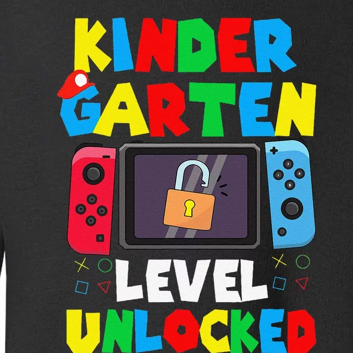 Kindergarten Level Unlocked Back To School First Day Gamer Gift Toddler Sweatshirt