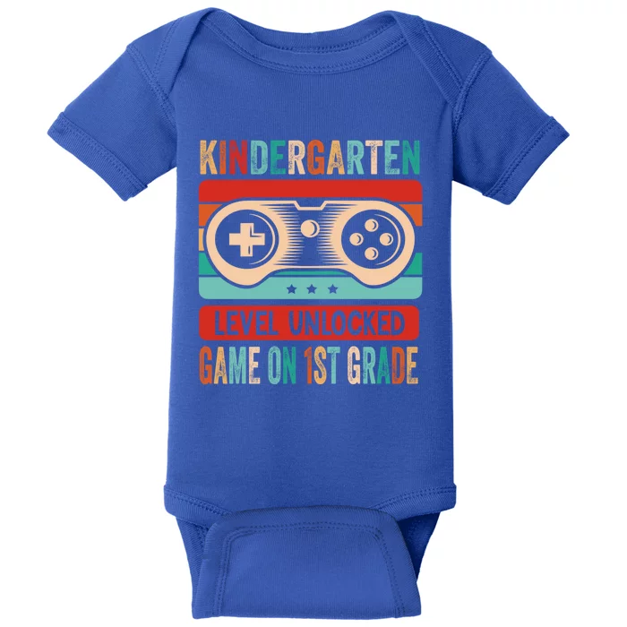 Kindergarten Level Unlocked Game On 1St Grade Video Gamer Meaningful Gift Baby Bodysuit