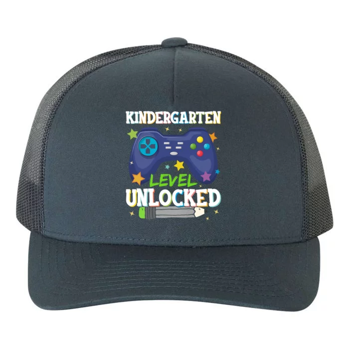 Kindergarten Level Unlocked Gamer Kinder Teacher Team Gift Yupoong Adult 5-Panel Trucker Hat