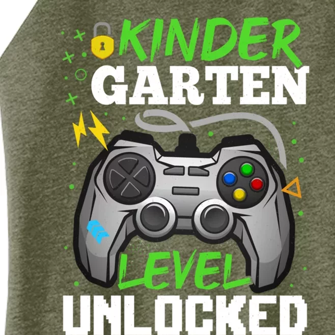 Kindergarten Level Unlocked Video Game Team Kindergarten Gift Women’s Perfect Tri Rocker Tank