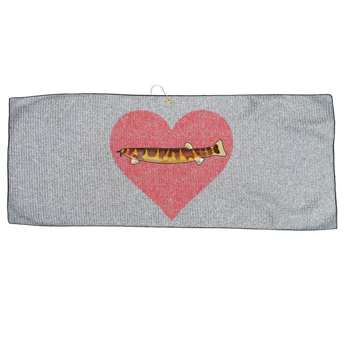 Kuhli Loach Valentines Day Fish Love Fingerprint Cool Gift Large Microfiber Waffle Golf Towel