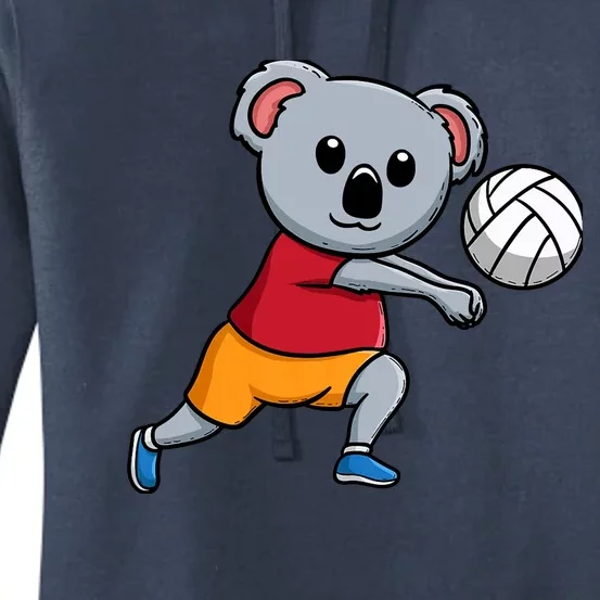 Koala Lover Volleyball Coach Spike Serve Team Sport Premium Women's Pullover Hoodie