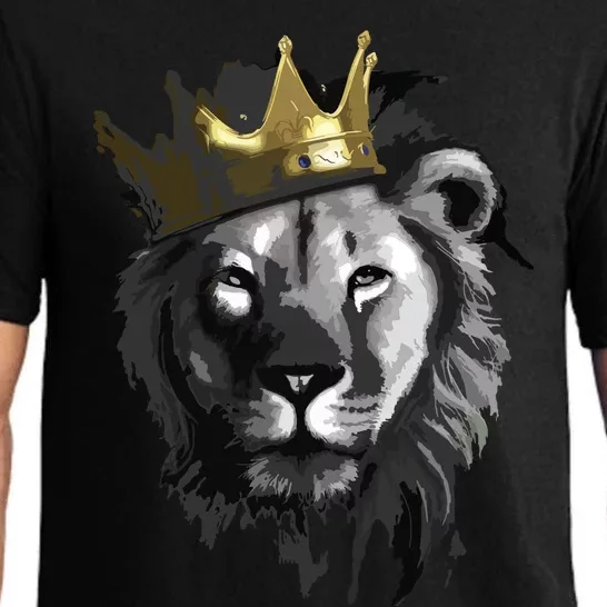 King Lion With Crown Street Art Pajama Set