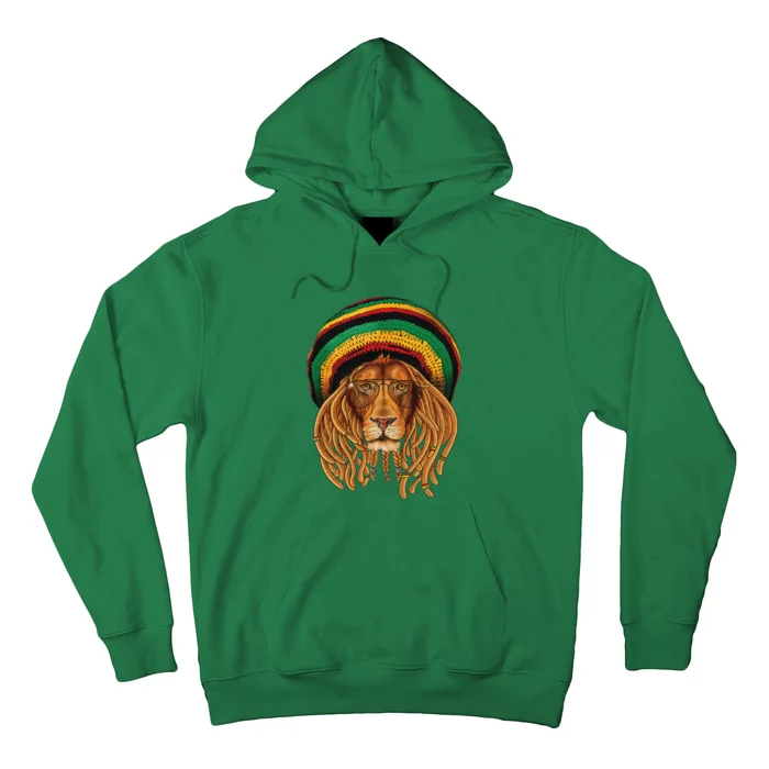 Kwanzaa Lion With Eyeglasses African American Celebration Hoodie