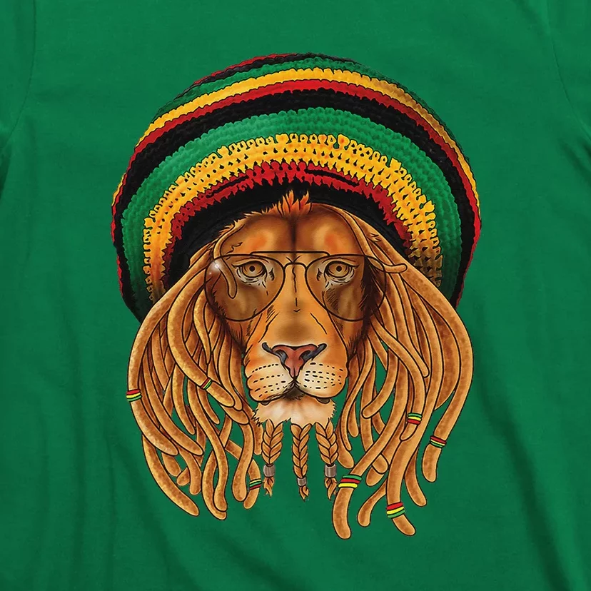 Kwanzaa Lion With Eyeglasses African American Celebration T-Shirt