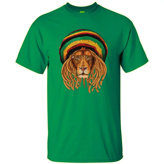 Kwanzaa Lion With Eyeglasses African American Celebration Tall T-Shirt