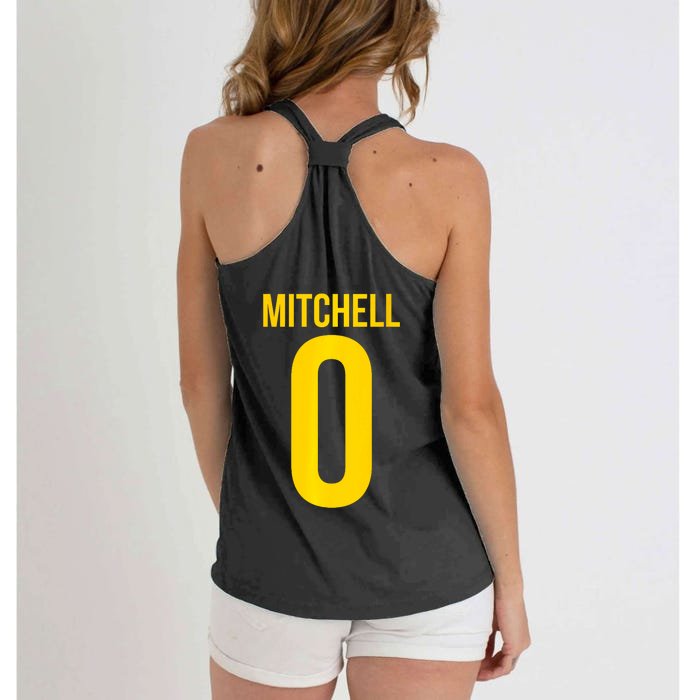 Kelsey Mitchell: 0 Front & Back Name Number Shirsey Ind Front & Back Women's Knotted Racerback Tank